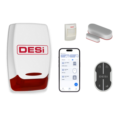 Desi Midline Smart Plus Akıllı Alarm Sistemi (Wifi-Bluetooth-Uygulama ile Kullanım)